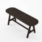 Curbus Oval Bench - White Ash Dark Stained