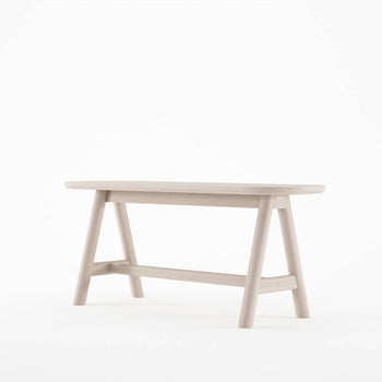 Curbus Oval Bench - White Ash