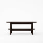 Curbus Oval Coffee Table - White Ash Dark Stained