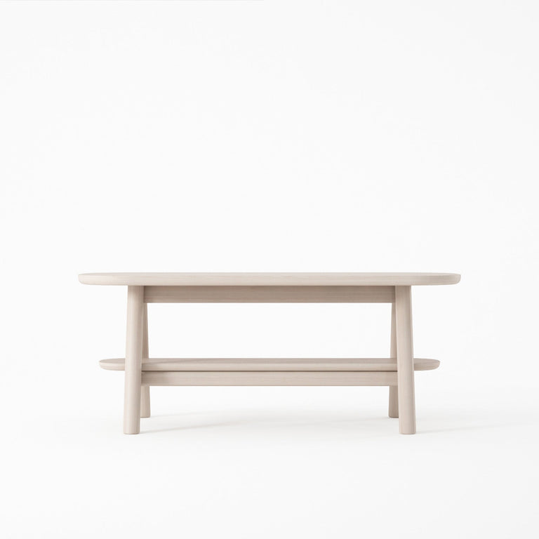 Buy Curbus Oval Coffee Table - White Ash by Karpenter online - RJ Living