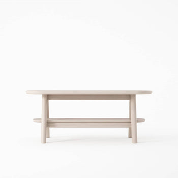 Curbus Oval Coffee Table - White Ash