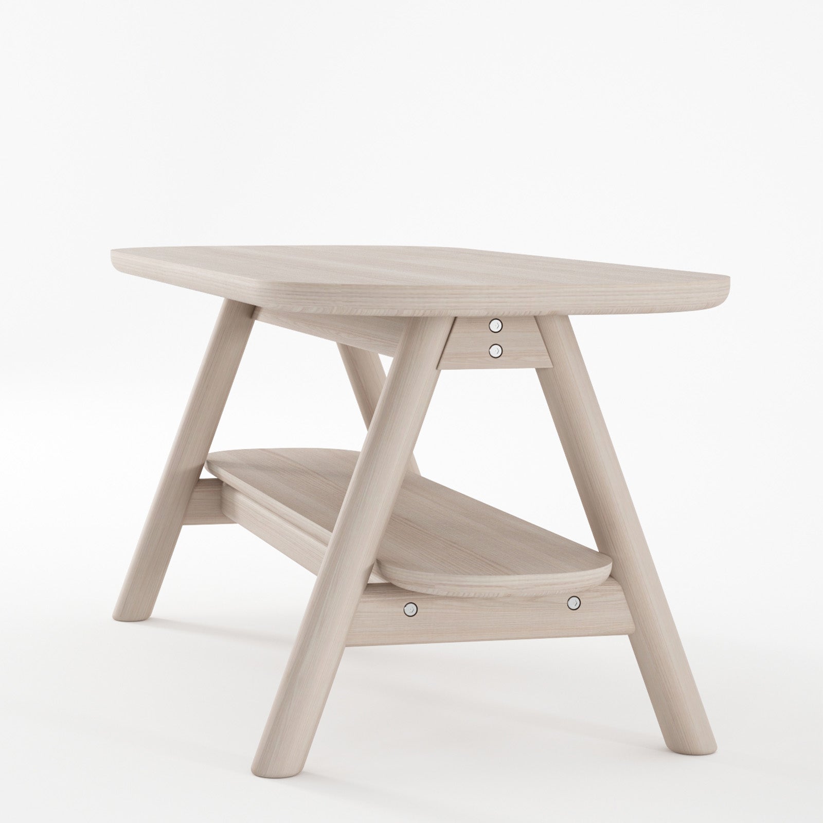 Curbus Oval Coffee Table - White Ash