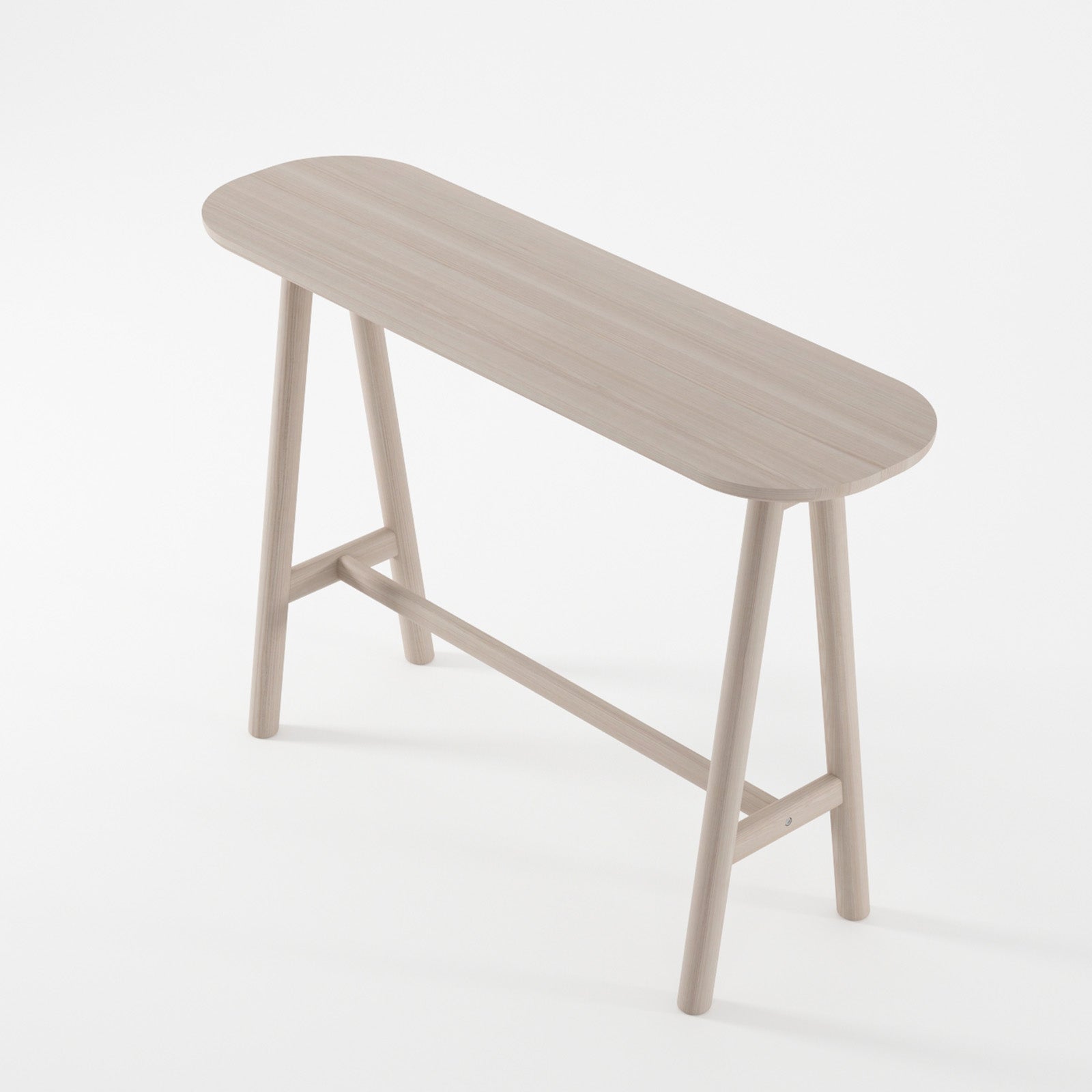 Curbus Oval Console - White Ash