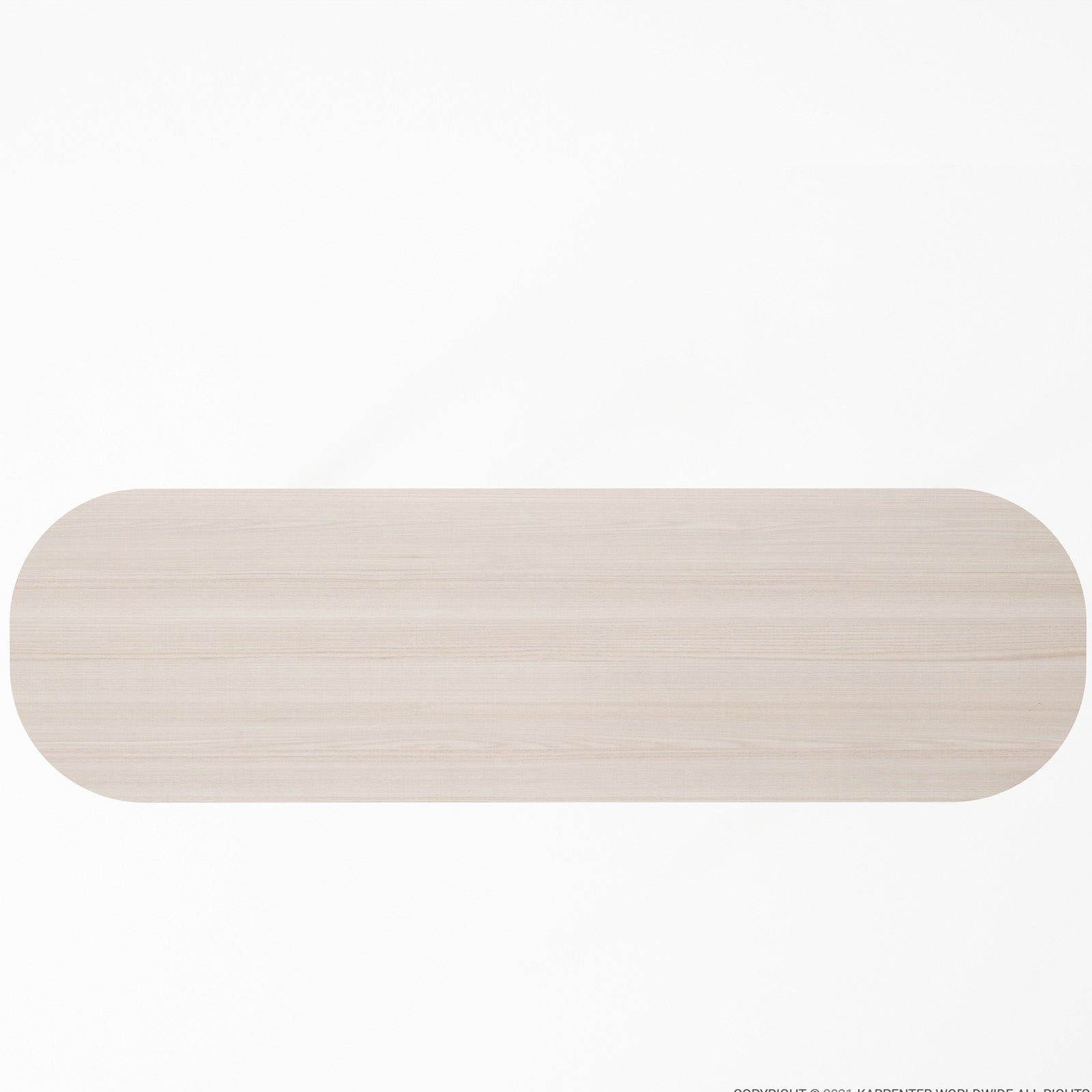 Curbus Oval Console - White Ash