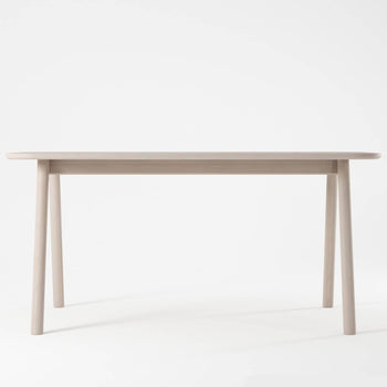 Curbus Round Corner Dining Table 160cm - White Ash