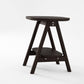 Curbus Rounded Side Table - White Ash Dark Stained