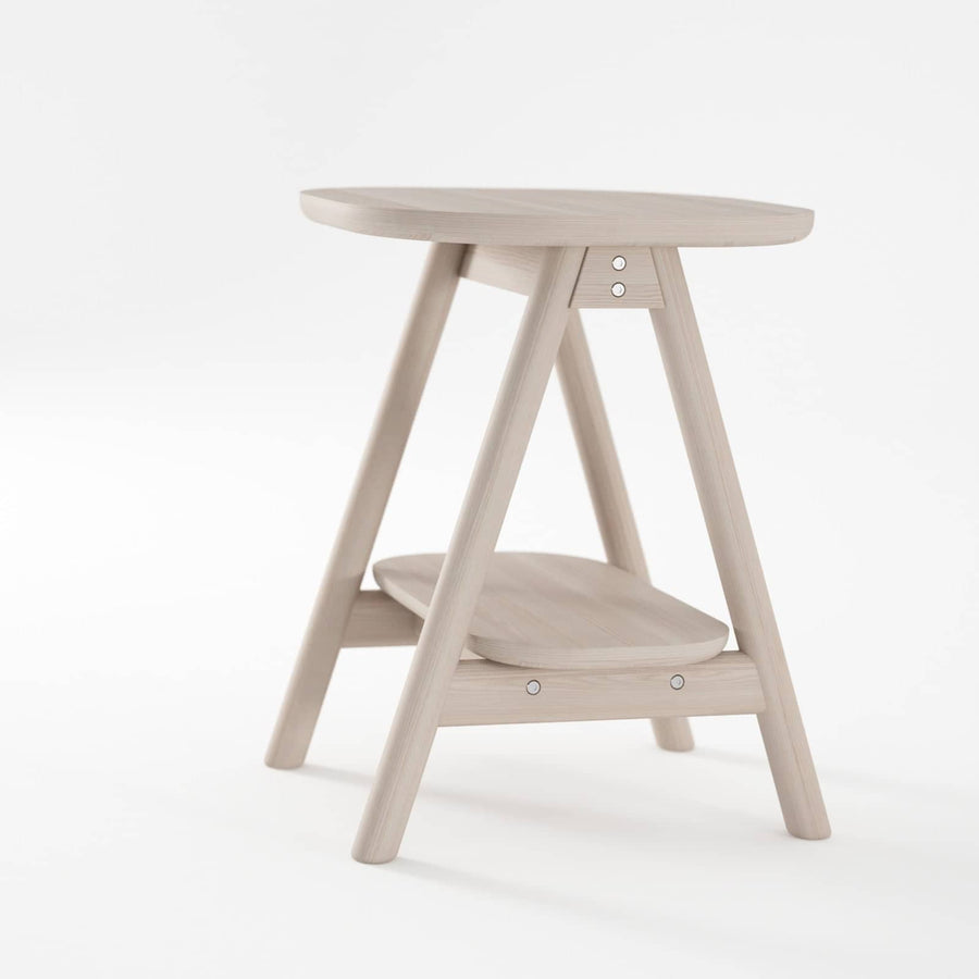 Curbus Rounded Side Table - White Ash