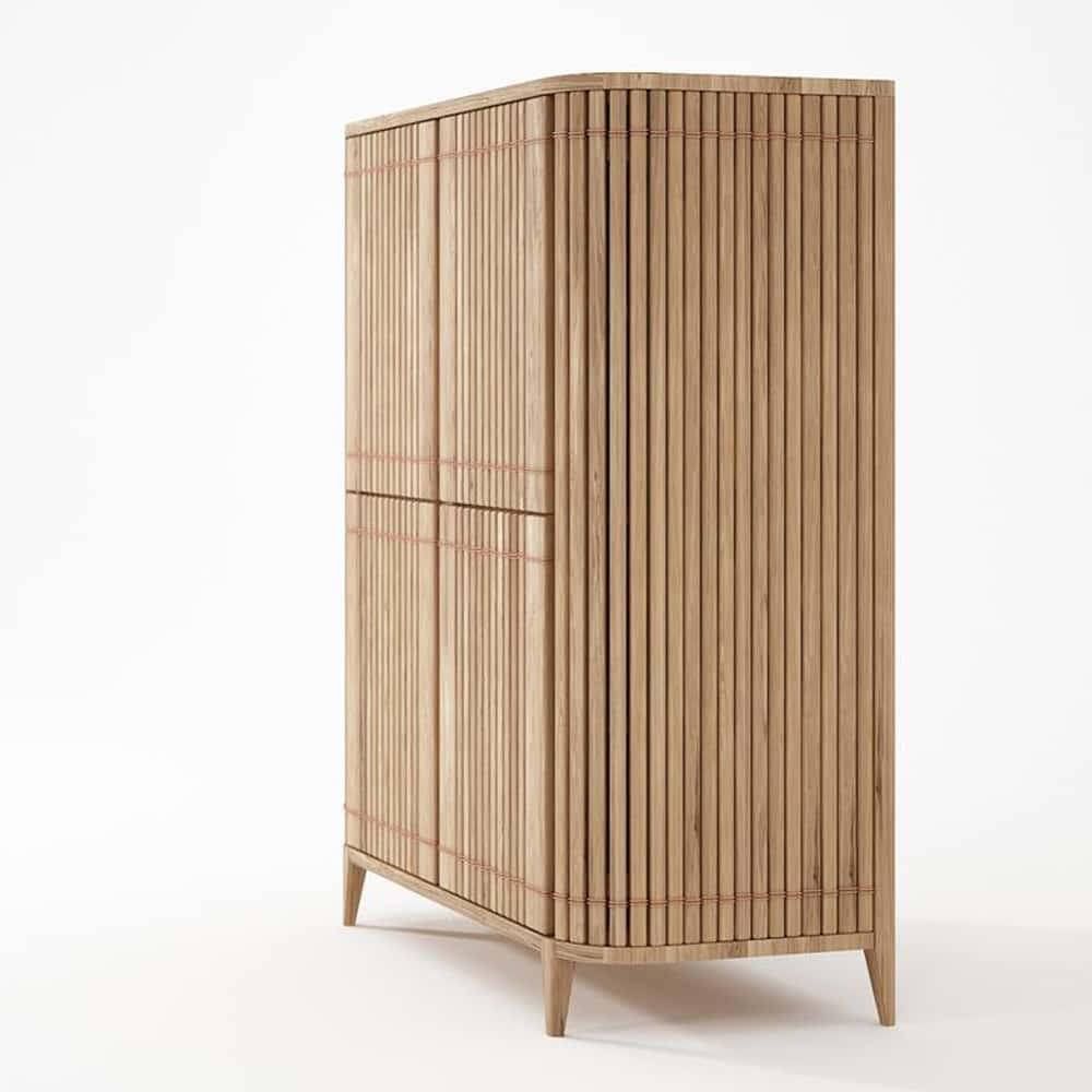 Koppar Cupboard W 4 Dr Patina Oak