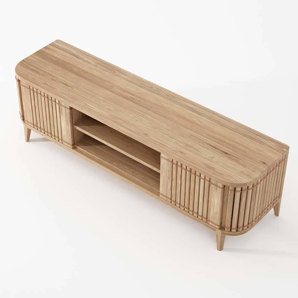 Koppar Media Cabinet 2 Dr Rmv Shelf Patina Oak