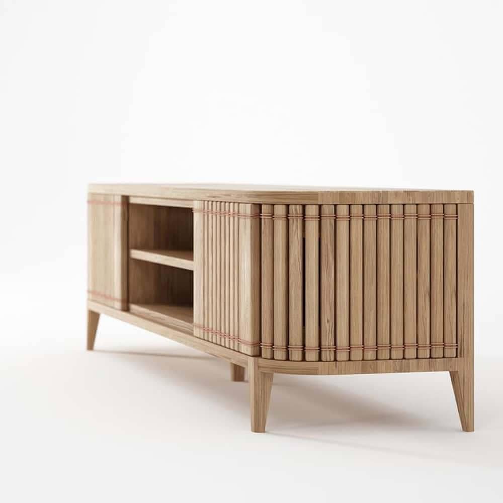 Koppar Media Cabinet 2 Dr Rmv Shelf Patina Oak