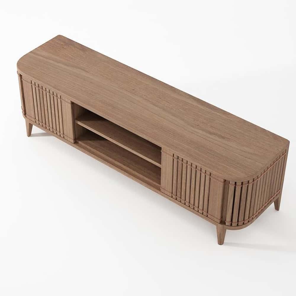 Koppar Media Cabinet 2 Dr Rmv Shelf Teak