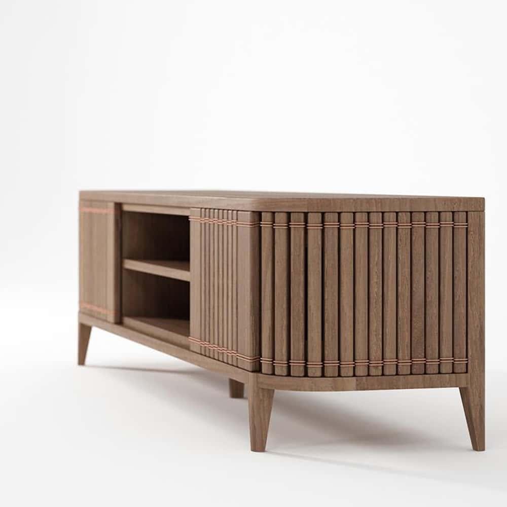 Koppar Media Cabinet 2 Dr Rmv Shelf Teak