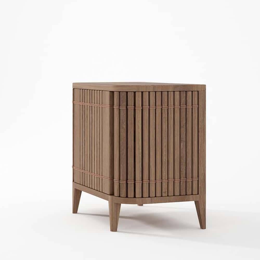 Koppar Side Table W Left Hinges - Teak
