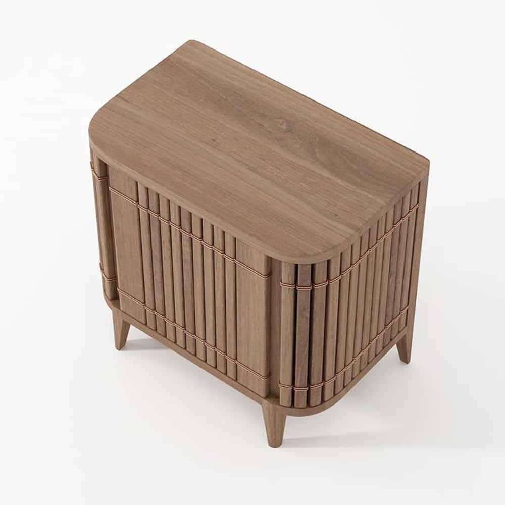 Koppar Side Table W Left Hinges - Teak