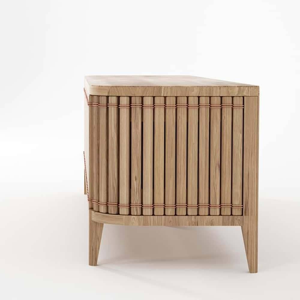 Koppar Media Cabinet W 3 Dr Patina Oak