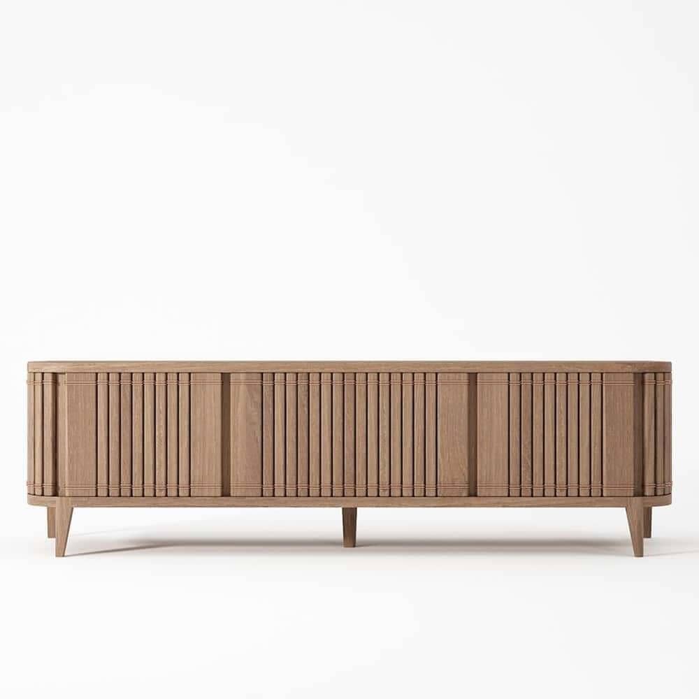 Koppar Media Cabinet W 3 Dr Teak