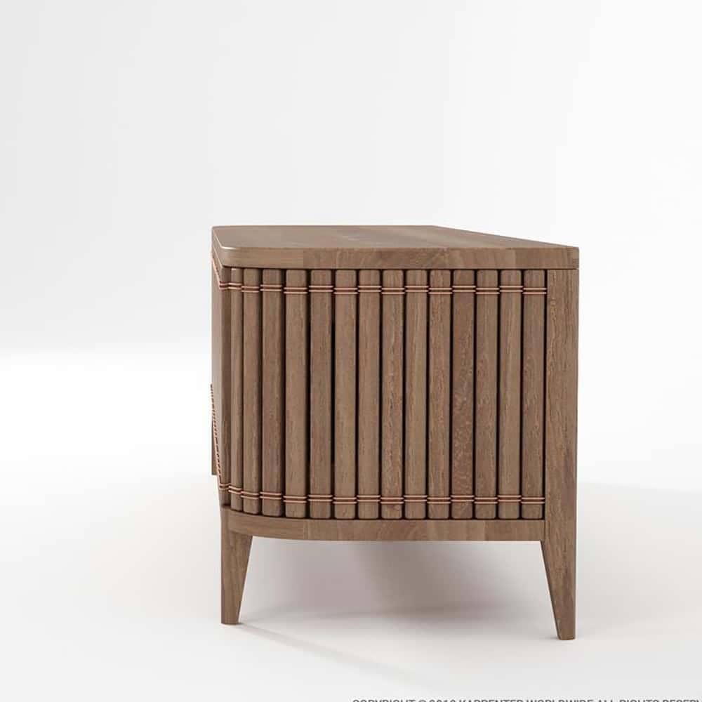 Koppar Media Cabinet W 3 Dr Teak