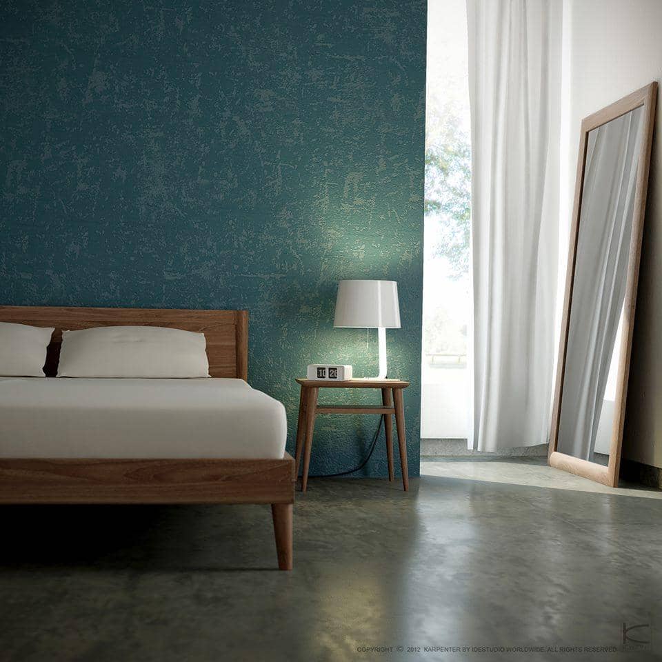 Vintage Floor Mirror - Teak