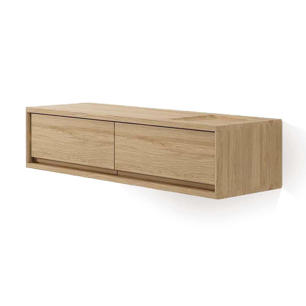 Circa Floating Entertainment Unit W/ 2 Drawers - Oak