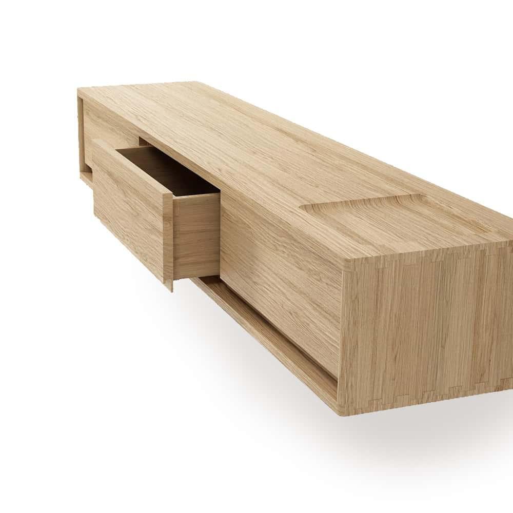 Circa Floating Entertainment Unit W/ Drawers - Oak