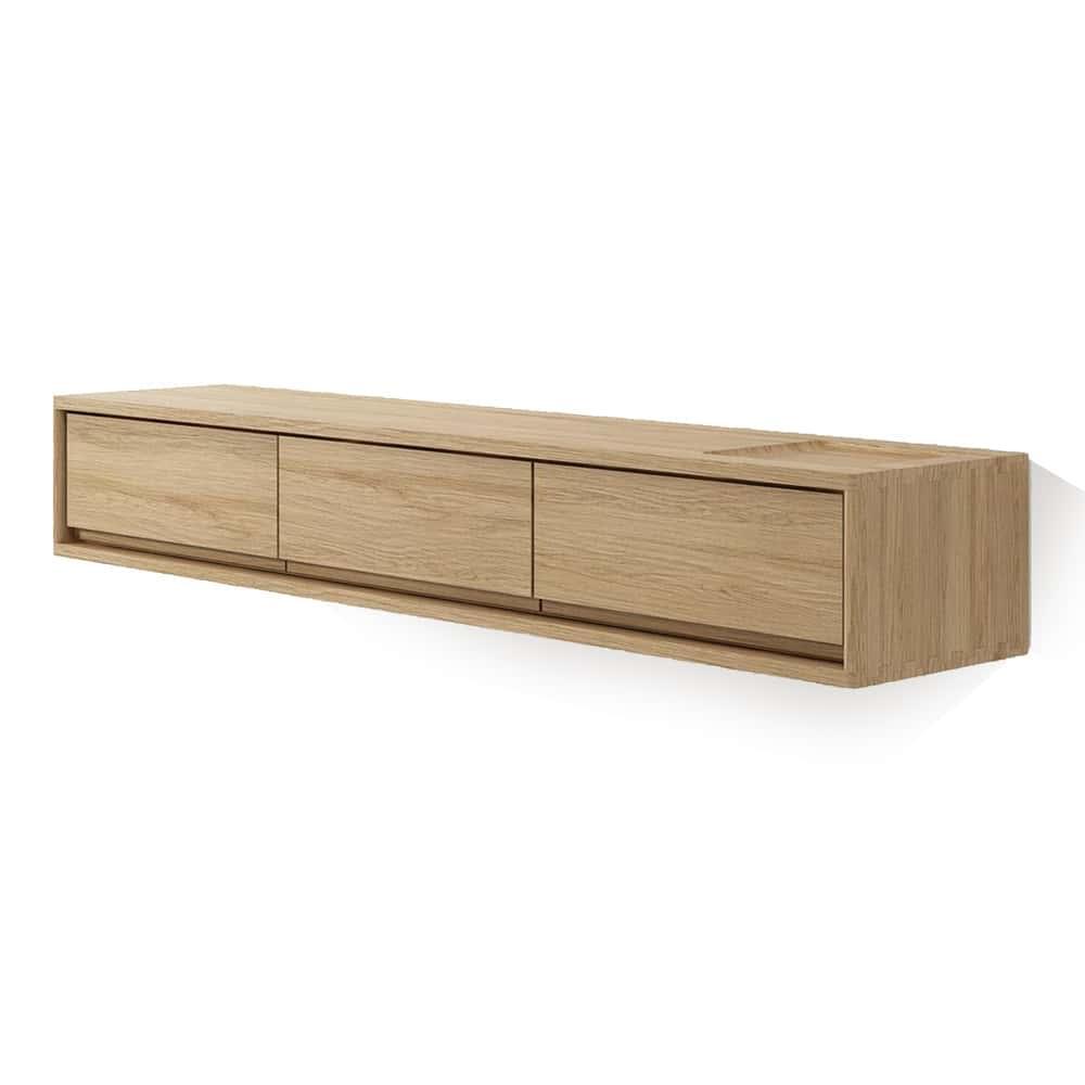 Circa Floating Entertainment Unit W/ Drawers - Oak