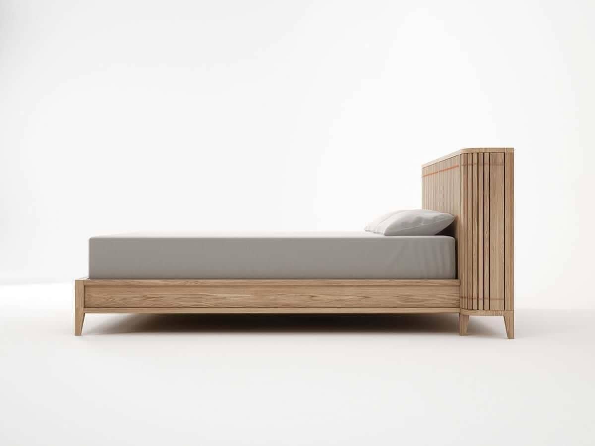 Koppar Queen Bed - Patina Oak