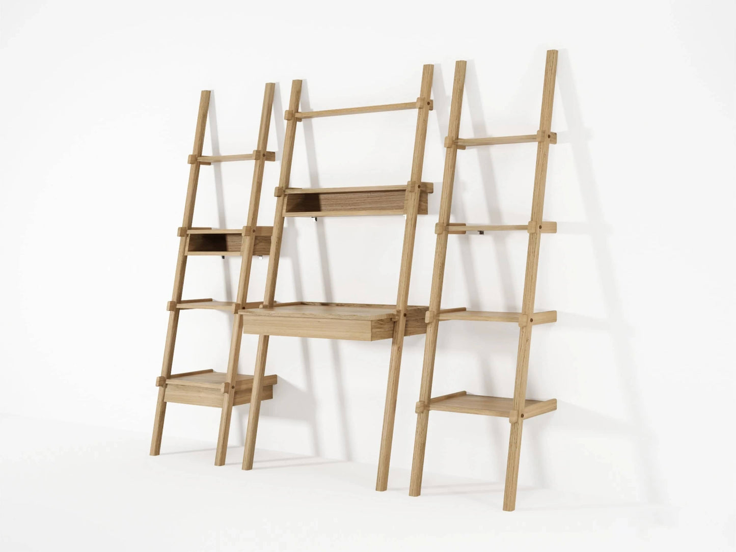 Simply City Ladder Shelves - Oak