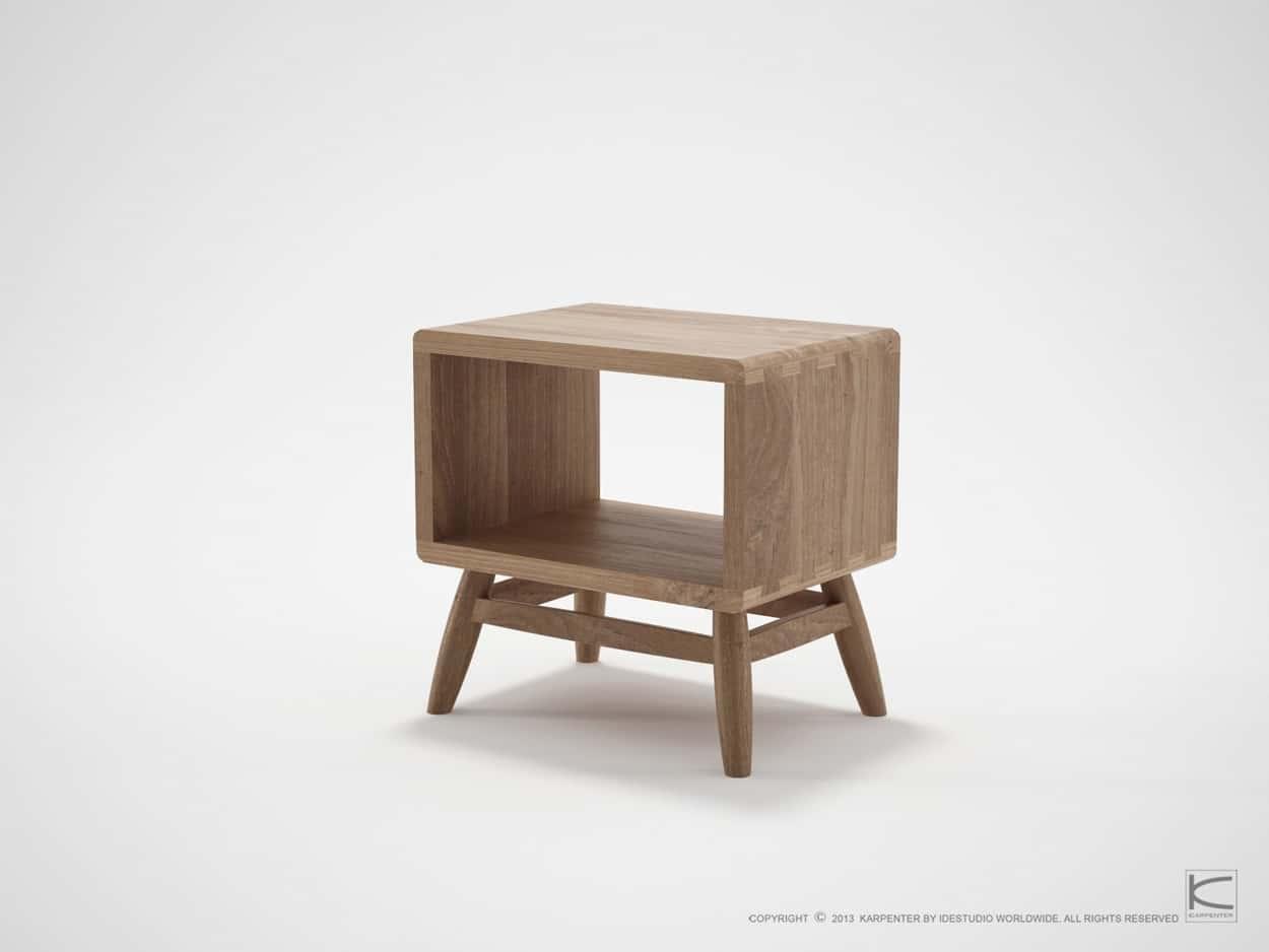 Twist Bedside - Teak