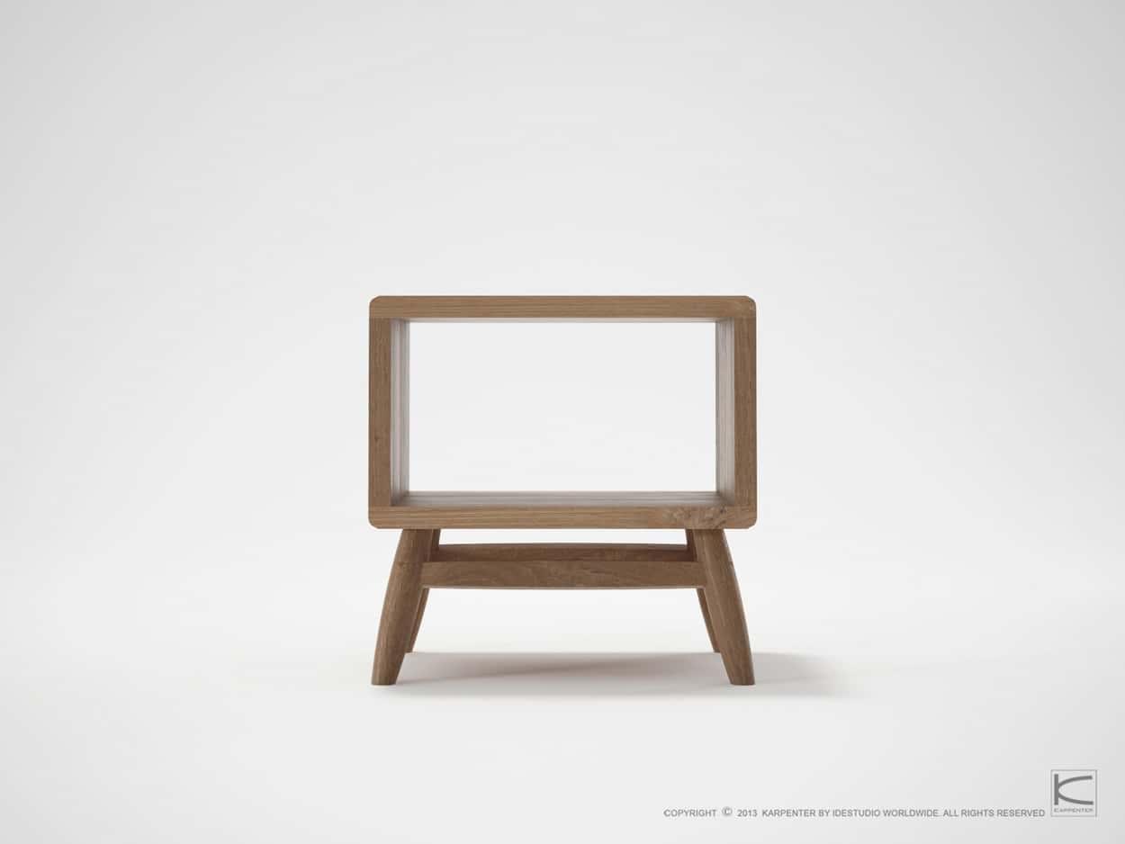 Twist Bedside - Teak