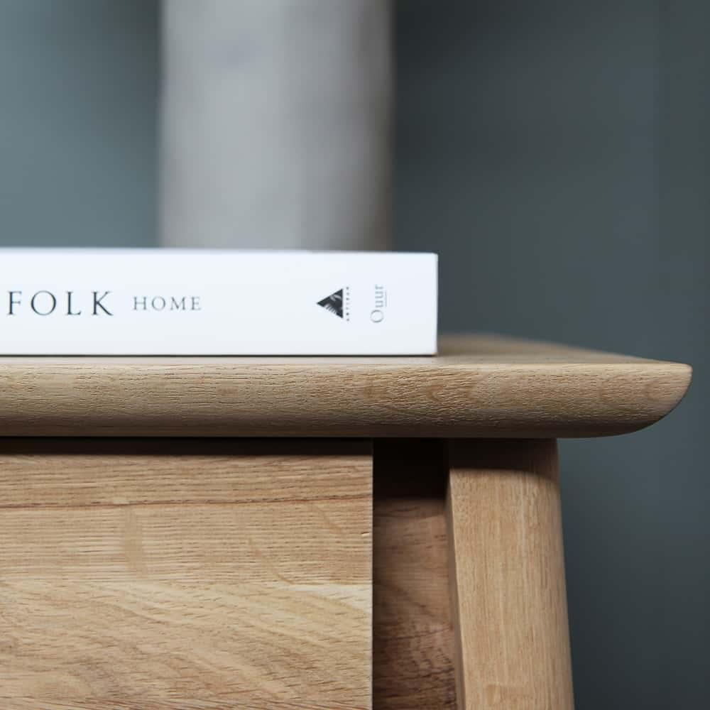 Vintage Bedside Table Large - Oak