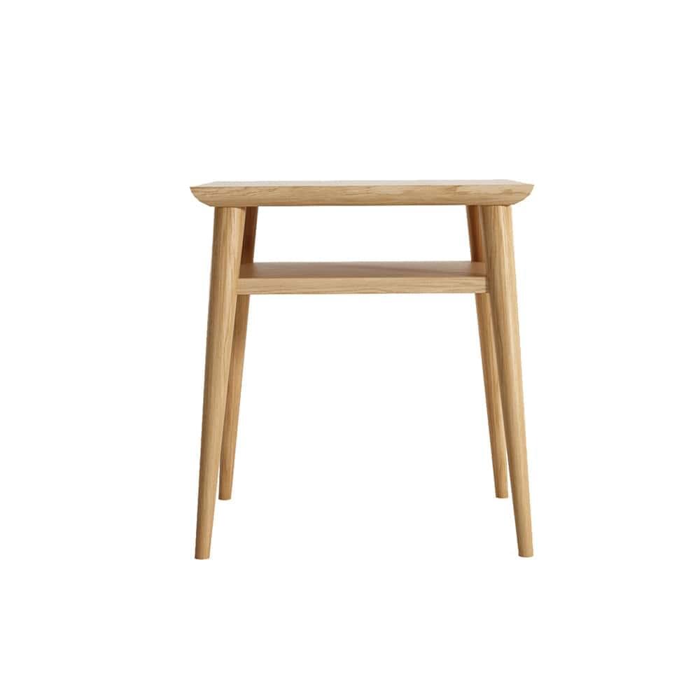 Vintage Open Bedside Table - Oak