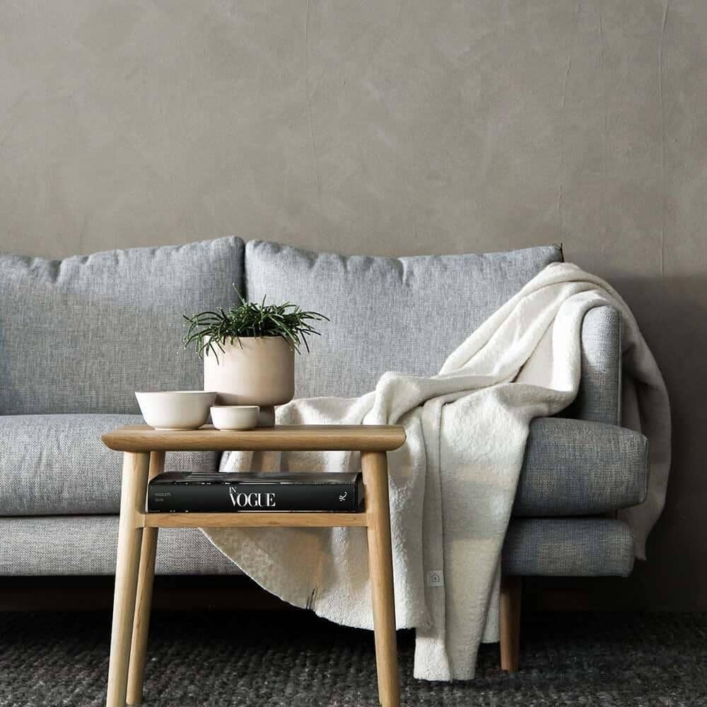 Vintage Open Bedside Table - Oak