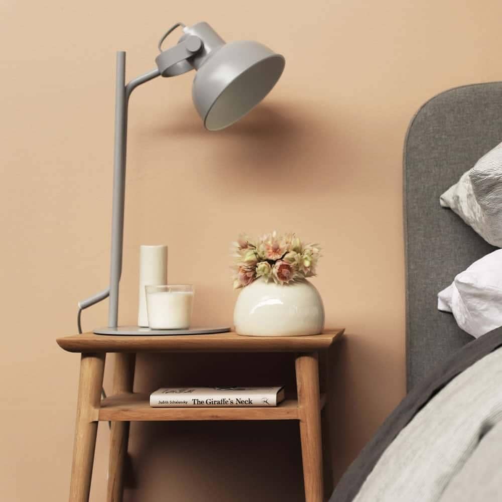 Vintage Open Bedside Table - Oak