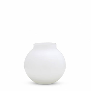 Opal Ball Vase Small - White