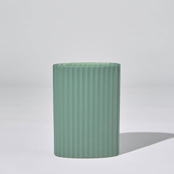 Ripple Oval Vase Medium - Moss
