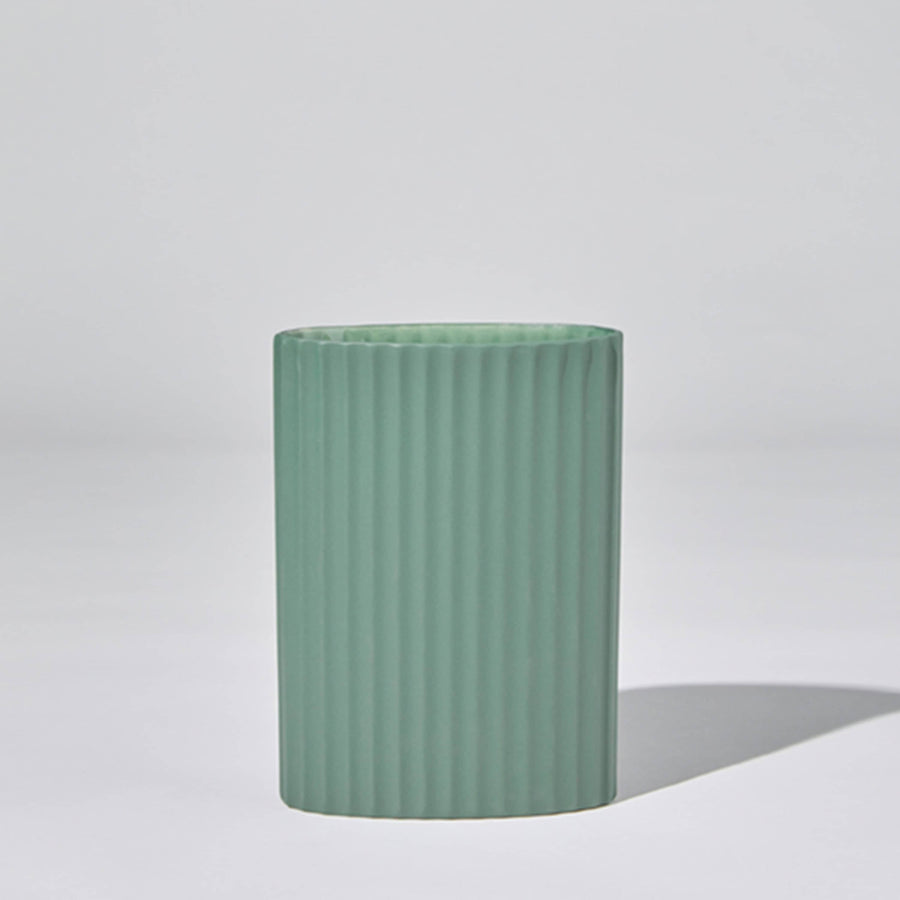 Ripple Oval Vase Medium - Moss