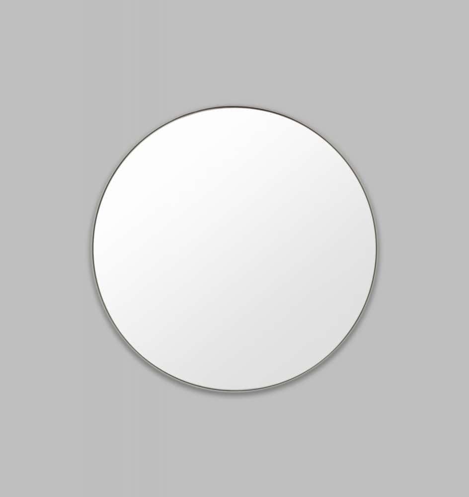 Flynn Round Mirror - Mid Grey 80cm