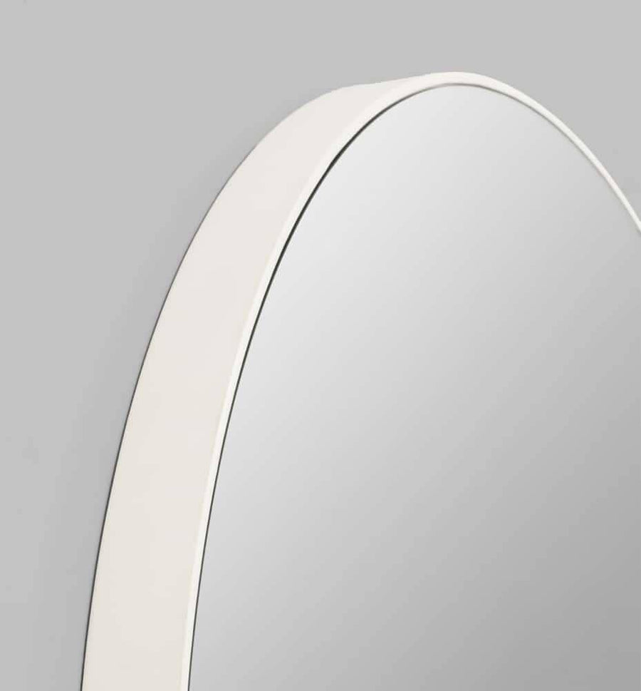 Flynn Round Mirror - White 80cm