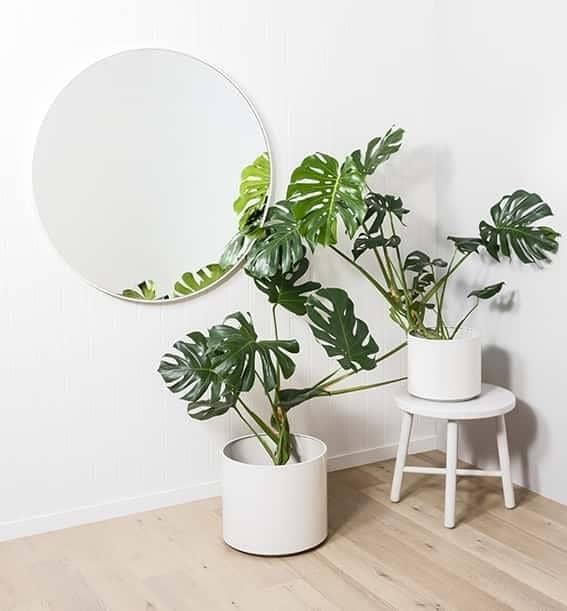 Flynn Round Mirror - White 80cm