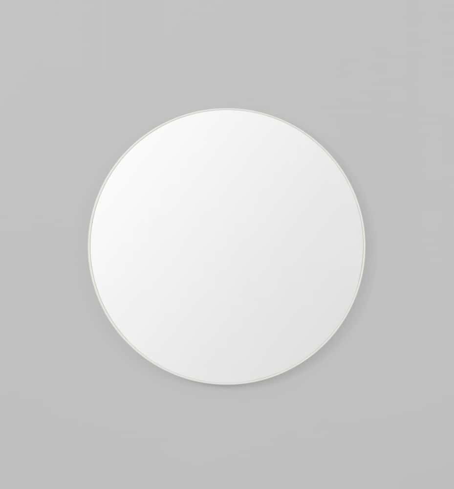 Flynn Round Mirror - White 80cm