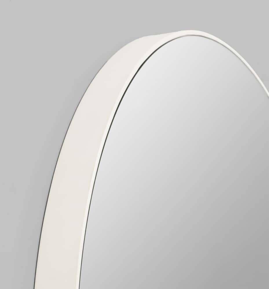 Flynn Round Mirror - White 100cm