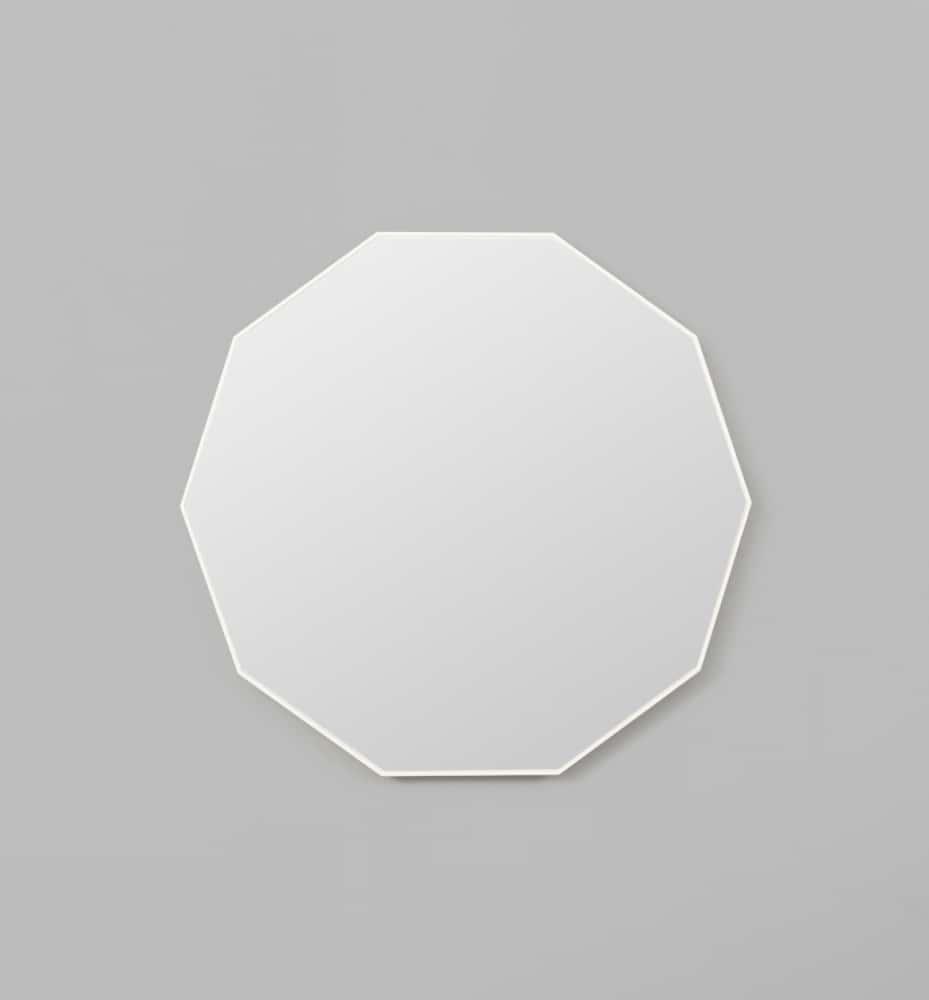 Flynn Geo Mirror - White