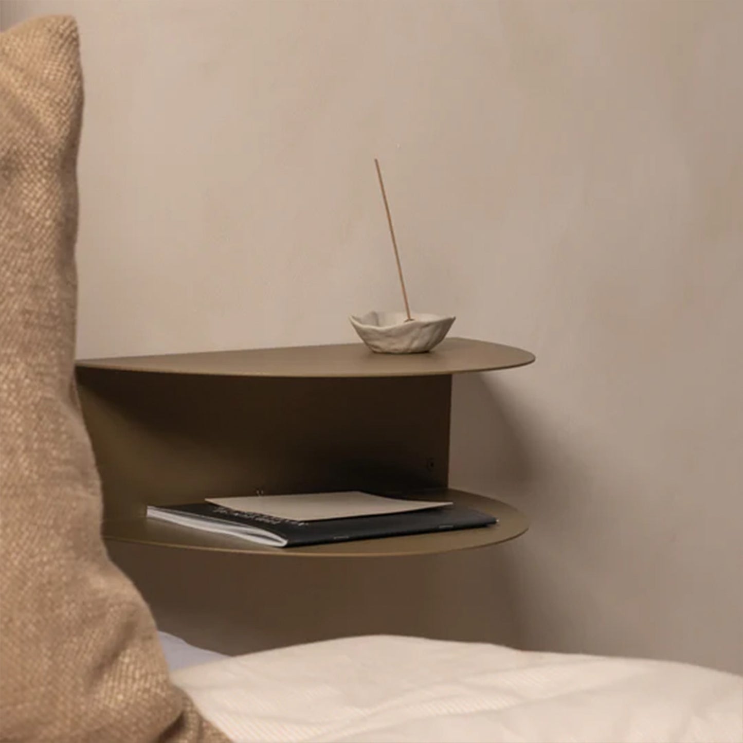 Fold Hanging Bedside Table - Aged Brass