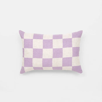 Big Check Rectangle Cushion - Lavender