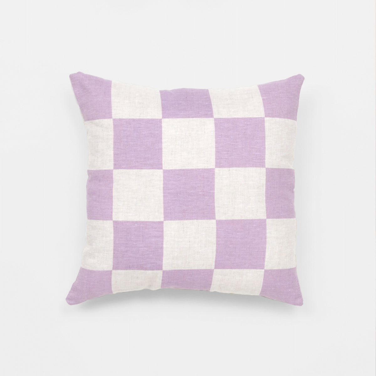 Big Check Square Cushion - Lavender