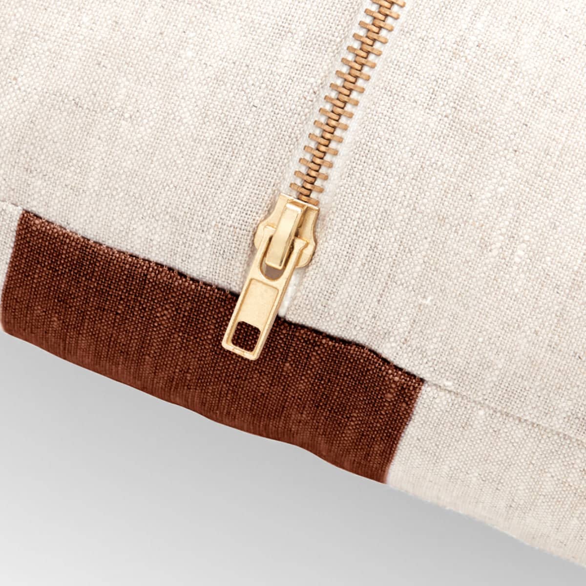 Big Check Square Cushion - Rust