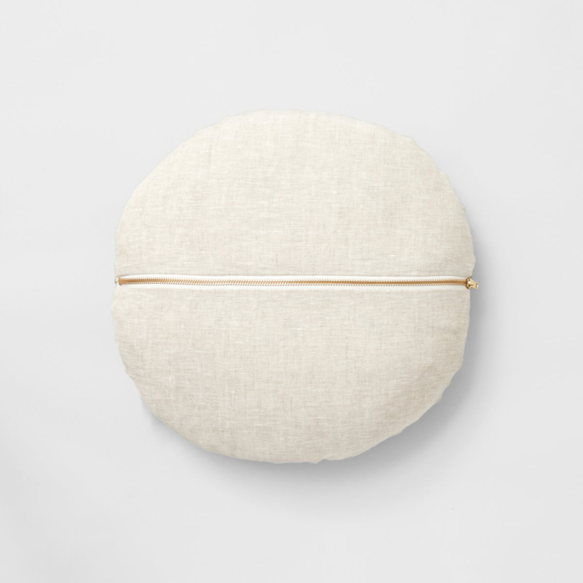 Check Round Cushion - Sky