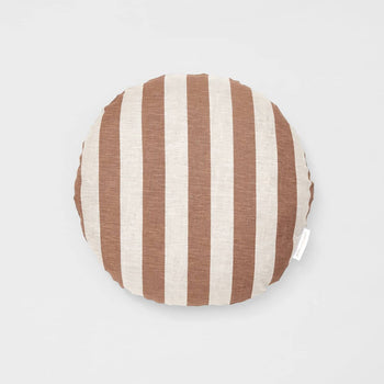 Stripe Round Cushion - Hazel