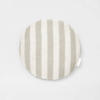 Stripe Round Cushion - Mist