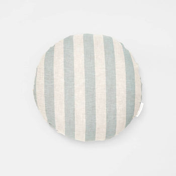 Stripe Round Cushion - Sky
